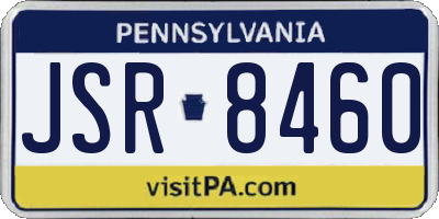 PA license plate JSR8460