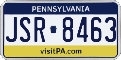 PA license plate JSR8463