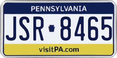 PA license plate JSR8465