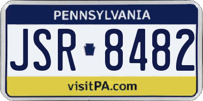 PA license plate JSR8482