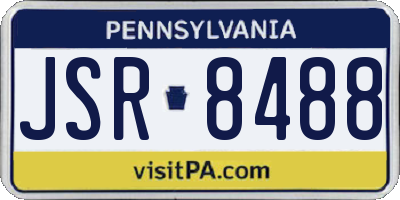PA license plate JSR8488