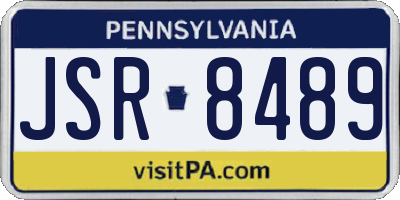 PA license plate JSR8489