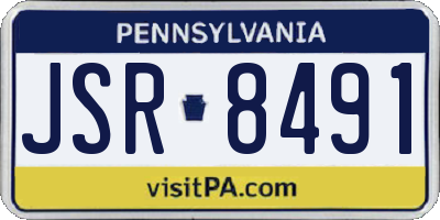 PA license plate JSR8491