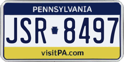 PA license plate JSR8497