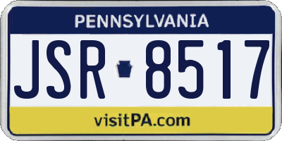 PA license plate JSR8517