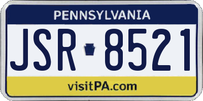 PA license plate JSR8521