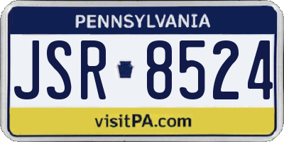 PA license plate JSR8524