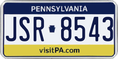 PA license plate JSR8543