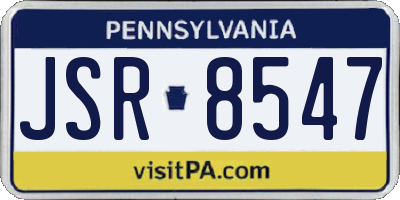 PA license plate JSR8547