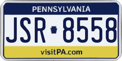 PA license plate JSR8558