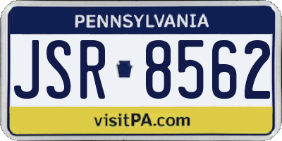 PA license plate JSR8562