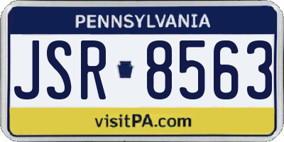PA license plate JSR8563
