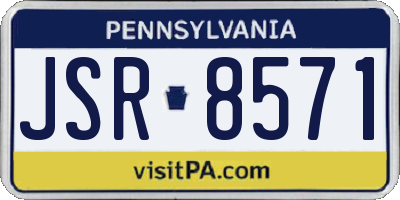 PA license plate JSR8571