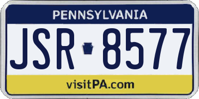 PA license plate JSR8577