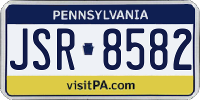 PA license plate JSR8582