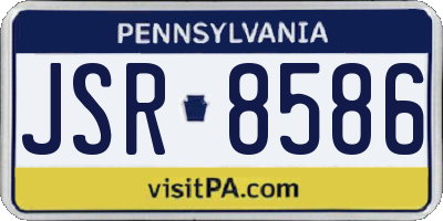 PA license plate JSR8586