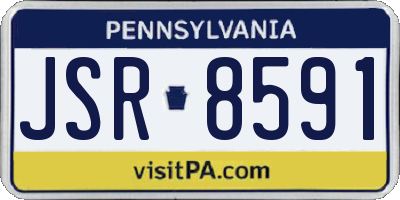 PA license plate JSR8591