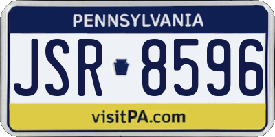 PA license plate JSR8596