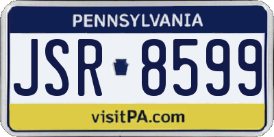 PA license plate JSR8599