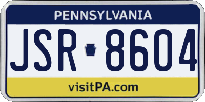 PA license plate JSR8604