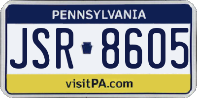 PA license plate JSR8605