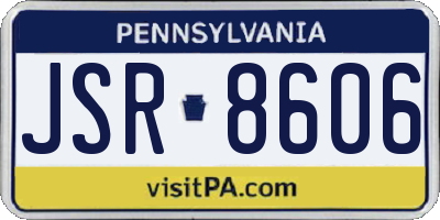 PA license plate JSR8606
