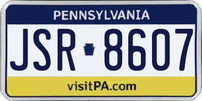 PA license plate JSR8607