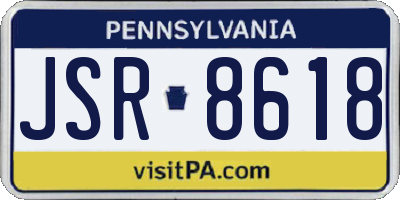 PA license plate JSR8618