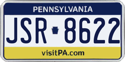 PA license plate JSR8622