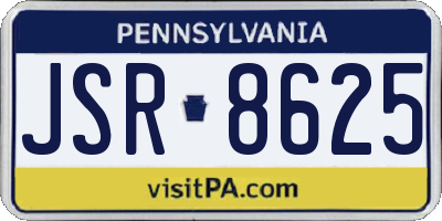 PA license plate JSR8625