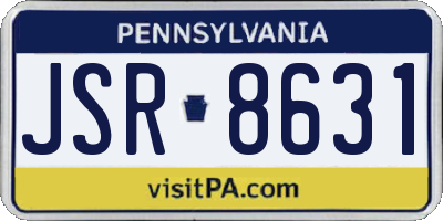 PA license plate JSR8631