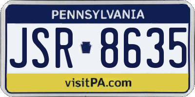 PA license plate JSR8635