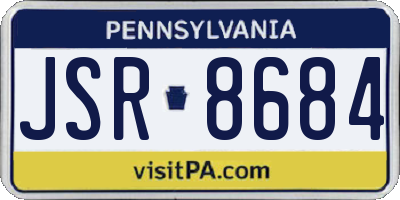 PA license plate JSR8684