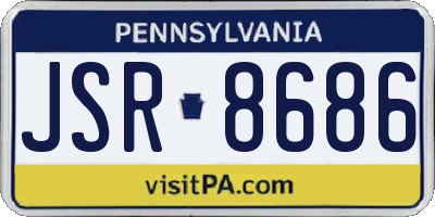 PA license plate JSR8686