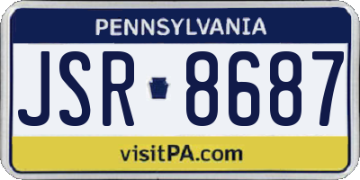 PA license plate JSR8687