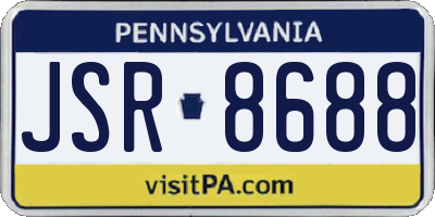PA license plate JSR8688