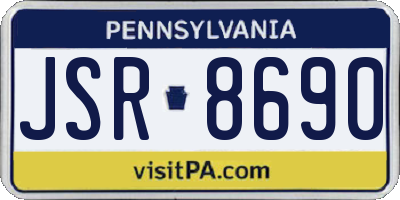 PA license plate JSR8690