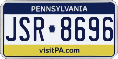 PA license plate JSR8696