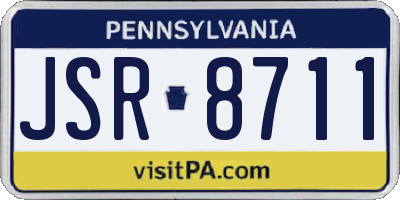 PA license plate JSR8711