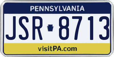 PA license plate JSR8713