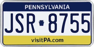 PA license plate JSR8755