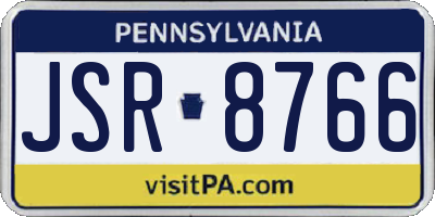 PA license plate JSR8766