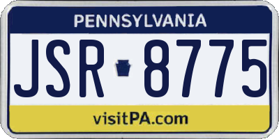 PA license plate JSR8775