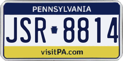 PA license plate JSR8814