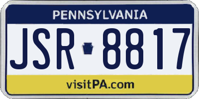 PA license plate JSR8817