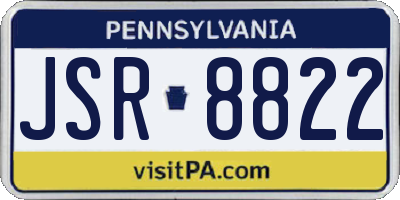 PA license plate JSR8822