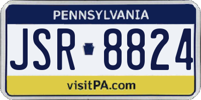PA license plate JSR8824