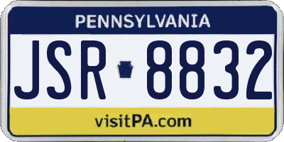PA license plate JSR8832