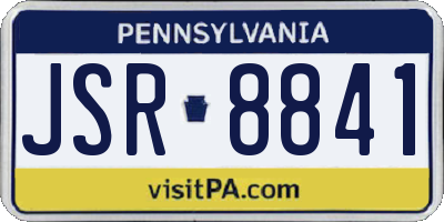 PA license plate JSR8841