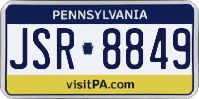 PA license plate JSR8849